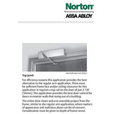 Norton 7500 Series Institutional Door Closer, Tri-Style (Regular, top jamb, or Parallel arm), Non-Handed, Cast Aluminum (689)