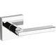 Kwikset 154HFL Halifax Passage Door Lever Set with Square Rosette - Satin Chrome