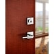Kwikset 154HFL Halifax Passage Door Lever Set with Square Rosette - Satin Chrome