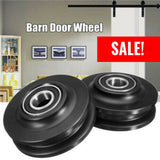 New Arrival Black 1Pc POM Sliding Barn Wooden Door Wheel Closet Hardware Track Roller Window Home Improvement Wheel
